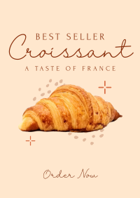 French Croissant Bestseller Poster Design