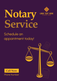 Professional Notary Services Poster Design