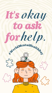 Ask Help Mental Health Instagram Reel Design