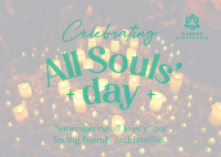 All Souls' Day Celebration Postcard Image Preview