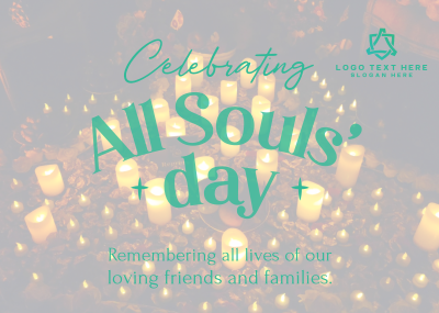 All Souls' Day Celebration Postcard Image Preview