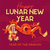 Lunar Year Chinese Dragon Instagram Post Design