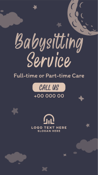 Cute Babysitting Services TikTok video Image Preview