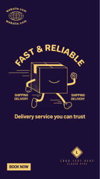 Delivery Package Mascot Instagram Story Design