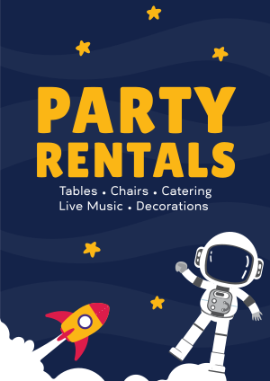 Kids Party Rentals Flyer Image Preview