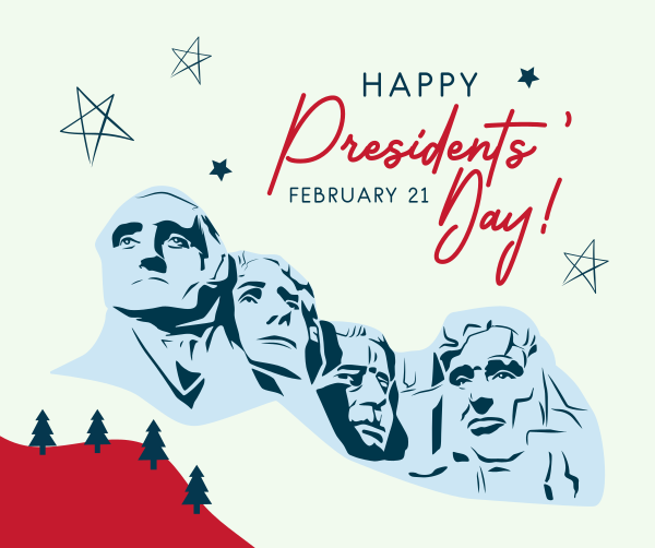 Mount Rushmore Illustration Facebook Post Design Image Preview