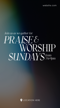 Sunday Worship Facebook Story Design