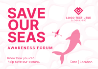 Save The Seas Postcard Image Preview
