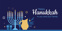 Magical Hanukkah Twitter Post Design