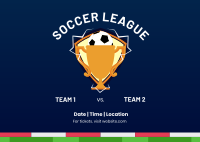 Soccer League Postcard Image Preview