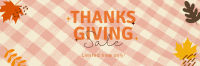 Thanksgivings Checker Pattern Twitter header (cover) Image Preview