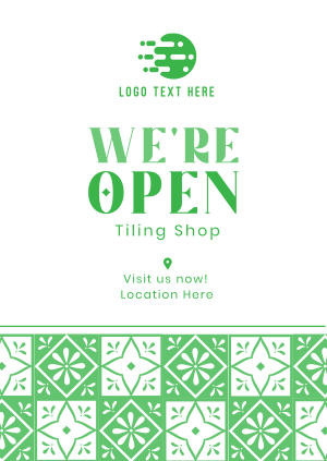 Tiling Shop Opening Poster