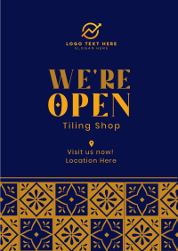 Tiling Shop Opening Poster Image Preview