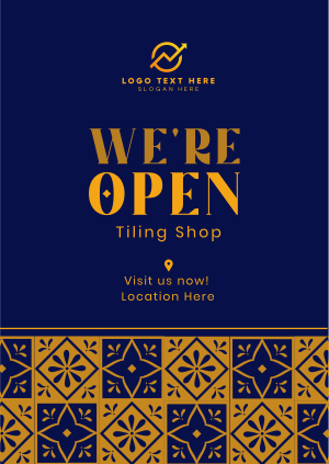 Tiling Shop Opening Poster Image Preview
