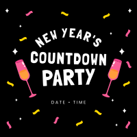 New Year Countdown Party Instagram post Image Preview