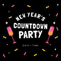 New Year Countdown Party Instagram Post Design