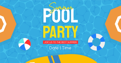 Summer Pool Party Facebook ad Image Preview