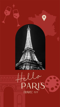 Paris Holiday Travel  Facebook Story Design