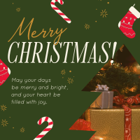 Merry and Bright Christmas Instagram Post Design