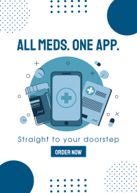 Meds Straight To Your Doorstep Poster Design