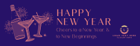 New Year Cheers Twitter Header Image Preview