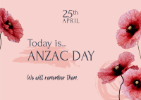 Anzac Day Message Postcard Image Preview