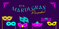 Mardi Gras Masks Twitter post Image Preview