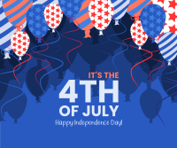 Fourth of July Balloons Facebook Post Design
