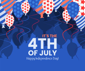 Fourth of July Balloons Facebook post Image Preview