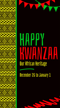 Ethnic Kwanzaa Heritage Instagram story Image Preview