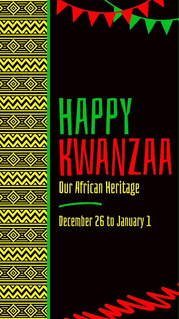 Ethnic Kwanzaa Heritage Instagram Story Design Image Preview