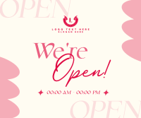 We're Open Now Facebook post Image Preview