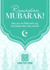 Ramadan Temple Greeting Poster Image Preview