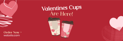 Valentines Cups Twitter header (cover) Image Preview