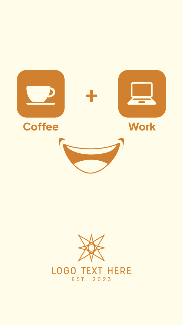 Coffee + Work Instagram Story Design Image Preview