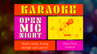 Karaoke Open Mic Facebook Event Cover Design