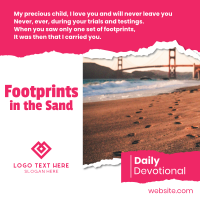 Footprints in the Sand Instagram Post Design