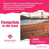 Footprints in the Sand Instagram post Image Preview