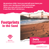 Footprints in the Sand Instagram post Image Preview