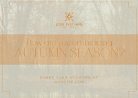 Minimalist Autumn Customer Engagement Postcard Design