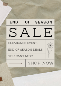 Minimal Conservative Season End Sale Flyer Design