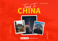 Travelling China Postcard Design