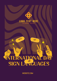 Sign Languages Day Celebration Poster Image Preview