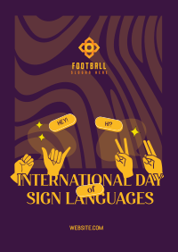 Sign Languages Day Celebration Poster Image Preview