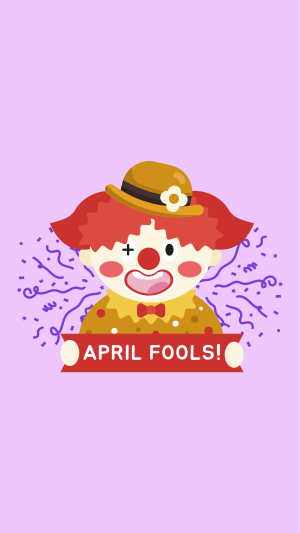 April Fools Clown Banner Instagram story Image Preview