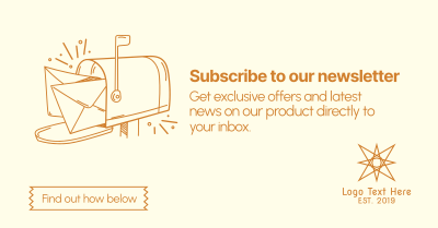 Subscribe To Newsletter Facebook Ad Image Preview