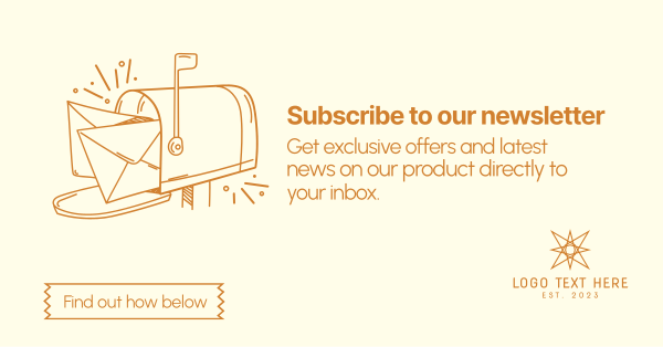 Subscribe To Newsletter Facebook Ad Design Image Preview