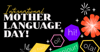 Quirky International Mother Language Day Facebook Ad Design