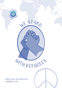 World Refugee Hand Lineart Flyer Image Preview