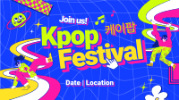 Trendy K-pop Festival Facebook Event Cover Design